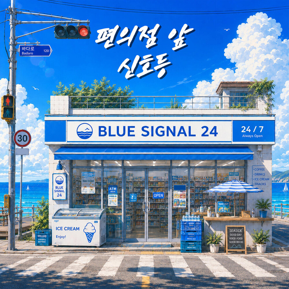 Traffic Light in Front of Convenience Store